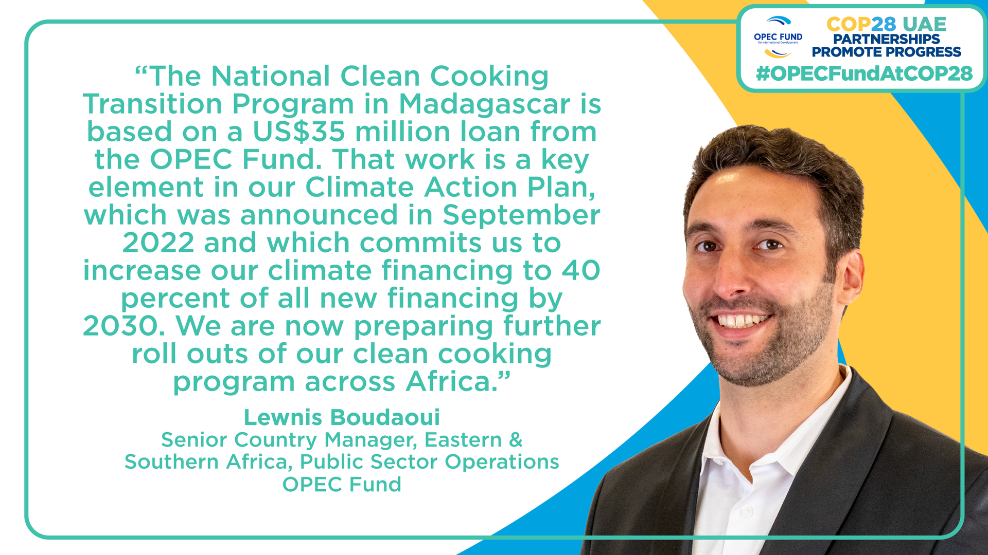 COP28 Lewnis Boudaoui Strides in Clean Cooking.png
