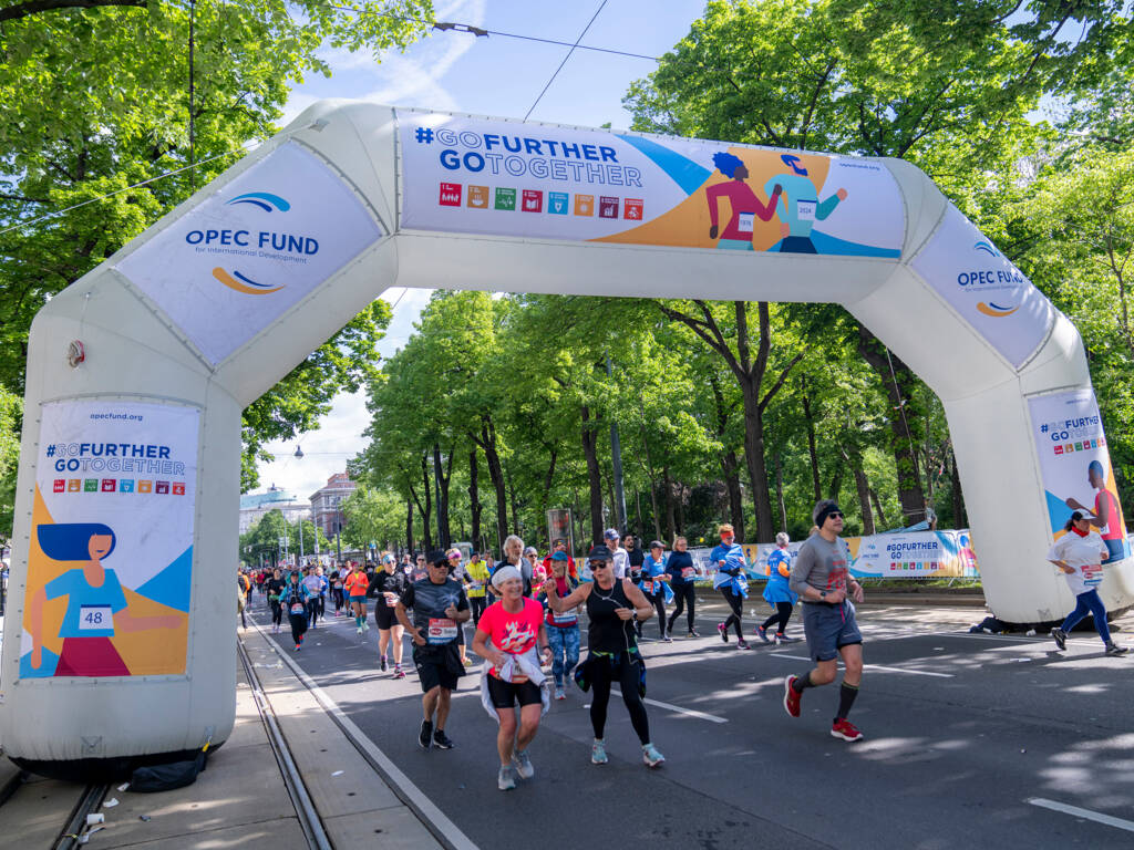 gate at the vienna city marathon