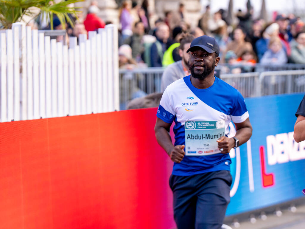 a runner competing in the marathon