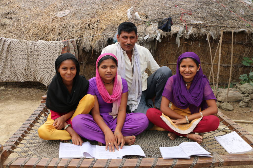 Jugnu Yadav was reluctant to send his three daughters to school, especially due to the long distance to the nearest school.  As a result, the girls sat idly at home. Jugnu now realizes that external factors should not hinder his girls’ progress and enrolled them in the UDAAN program.  Now, all three daughters are UDAAN graduates. “UDAAN has given my daughters a second chance.  I will be helping them - to the best of my ability - to grab it.”   Photo: Care Austria