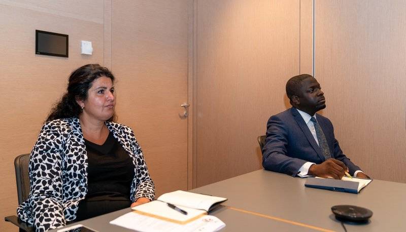 Scherazade Deneuve-Ikour (left) and Adebayo Babalola from the OPEC Fund’s Private Sector team participated in the webinar.